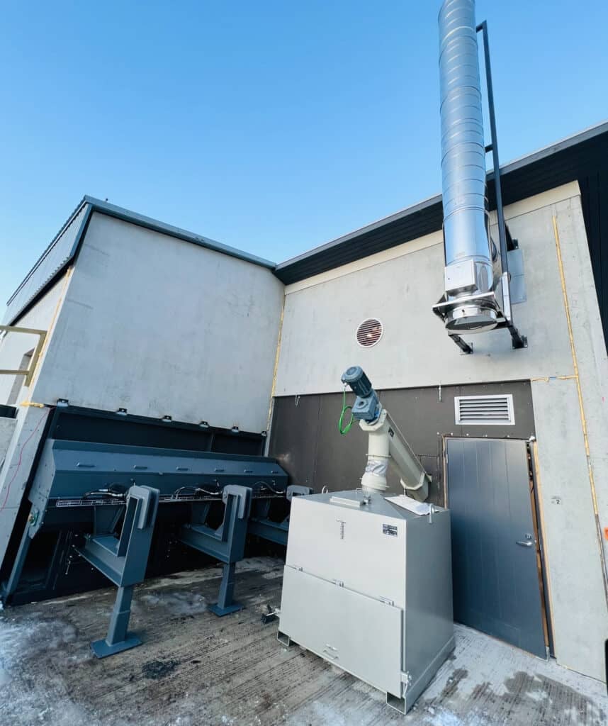 Biomass boiler.